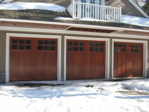 Three wood single residential garage doors | Saco, ME