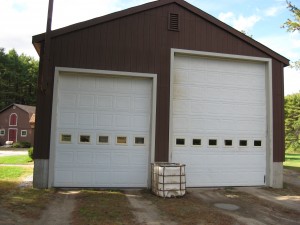 Two white commercial garage doors | Freeport, ME